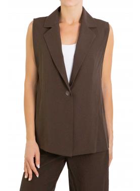 Gilet con bottone in viscosa Options